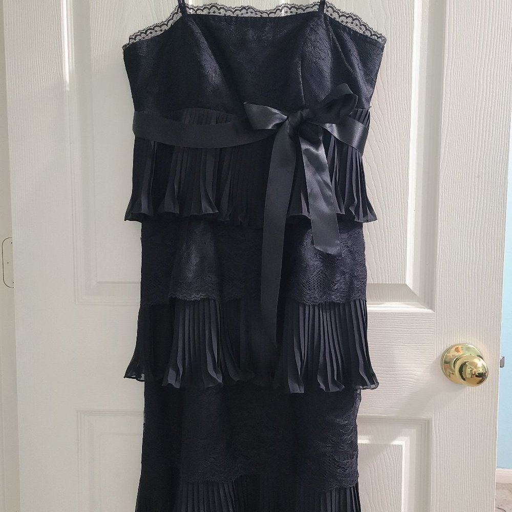 Black Lace Ruffle Cocktail dress